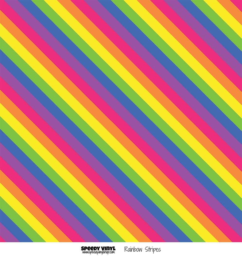 Rainbow Stripes - Patterned Vinyl – Speedy Vinyl