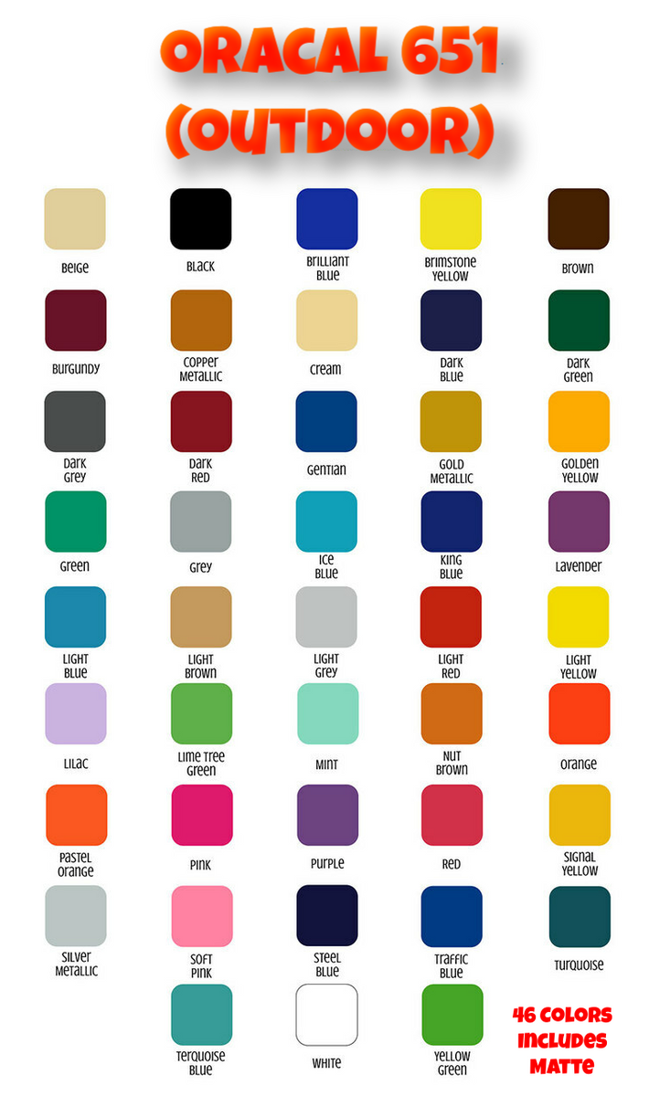 40 Pack 12'' X 12'' Adhesive Vinyl Sheets in 36 Matte Colours