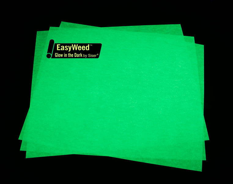 Leaveforme Glow in The Dark Vinyl - 4 Pack 9.84 inch x 12.01 inch Glow in The Dark HTV, Easy to Cut & Weed for DIY Heat Vinyl Design, Orange