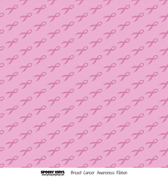 Breast Cancer Ribbon - Patterned Vinyl