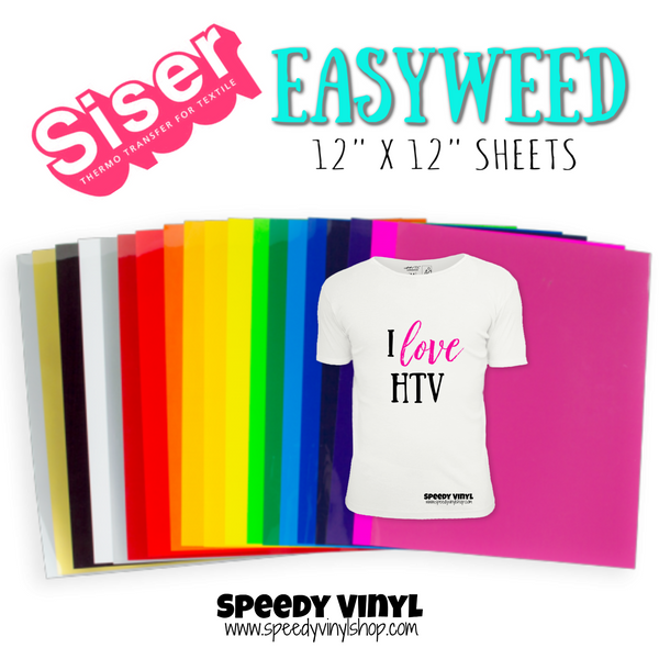 Siser Easyweed Heat Transfer Vinyl (HTV) 12x12" Sheets