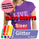 Siser Glitter HTV Heat Transfer T Shirt Vinyl Cricut Cameo